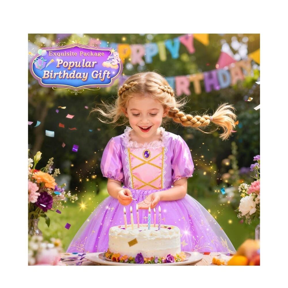 Princess Costumes for Girls, Princess Dress up Clothes for Girl 4-6Princess... - Picture 3 of 9